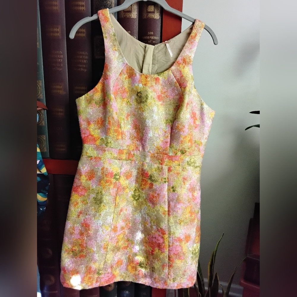 Free PEOPLE Size 8 Floral Sleeveless Dress - Picture 2 of 6